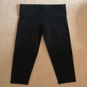 Victoria Secret PINK cropped black leggings